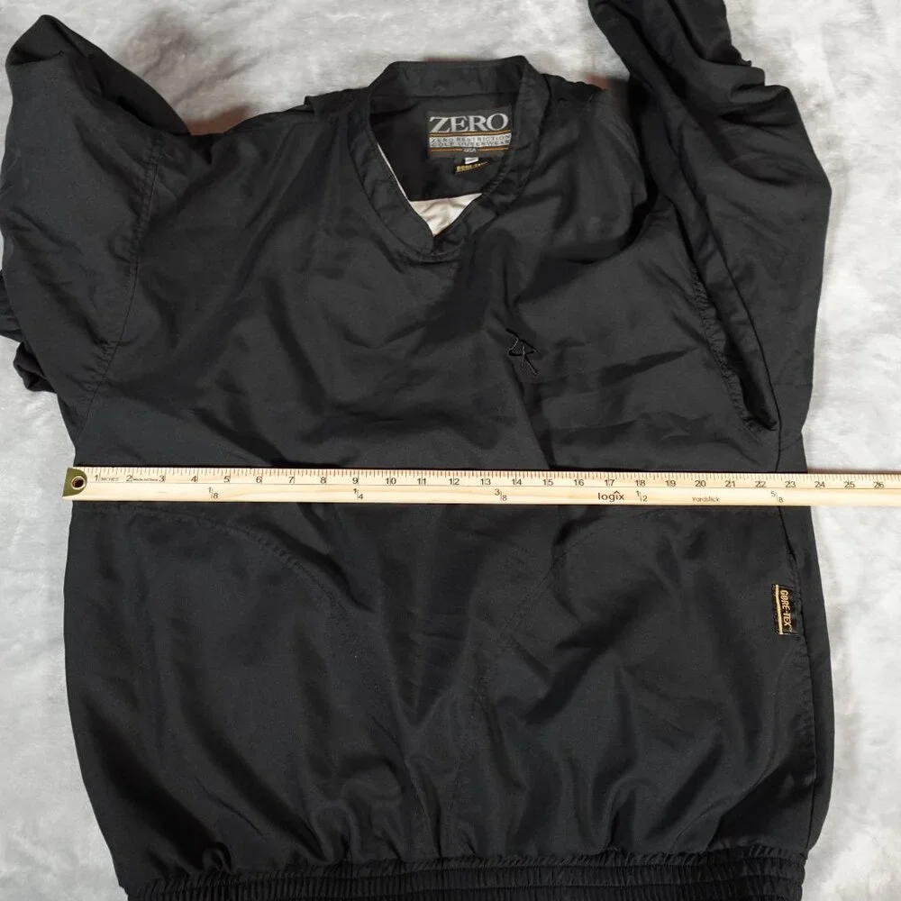 Vintage Zero Restriction Gore Tex Pullover Mens Large Golf Outdoors Black - Picture 13 of 15
